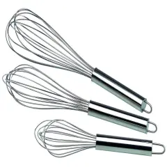 Kitcheniva Set of 3 STAINLESS STEEL BALLOON WIRE WHISK 8/10/12 inch