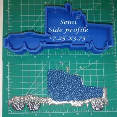 Side Semi - Double Cab - Silicone Freshie Mold