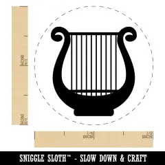 Lyre Harp Musical Instrument Self-Inking Rubber Stamp for Stamping Crafting Planners UV