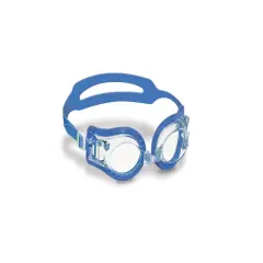 Swim Central 7" Blue Jelly Goggles with Case Kids Swimming Pool Accessory