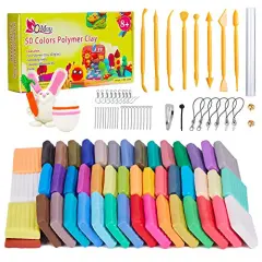 Polymer Clay Kit, 50 Colors DIY Modeling Clay, NonToxic Oven Baken Clay with Sculpting Tools and Decorative Accessories, Great for Kids & Adults