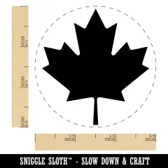 Canada Maple Leaf Self-Inking Rubber Stamp for Stamping Crafting Planners Green