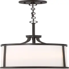 Denver 3-Light Pendants Mounted Pendant Light Fixture in Mahogany Bronze Finish
