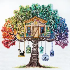 Cross-stitch kit Cat house