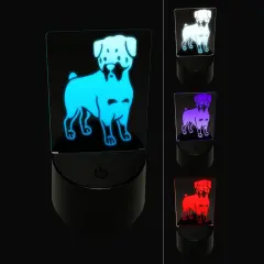Rottweiler Rottie Standing Dog 3D Illusion LED Night Light Sign Nightstand Desk Lamp
