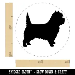 Cairn Terrier Dog Solid Self-Inking Rubber Stamp for Stamping Crafting Planners Green
