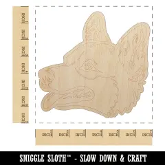 Pembroke Welsh Corgi Head Dog Unfinished Wood Shape Piece Cutout for DIY Craft Projects
