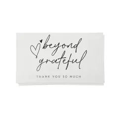 Wrapables 2.1" x 3.5" Thank You Card Inserts, Appreciation Cards for Small Business, Weddings, Bridal & Baby Showers, 120pcs