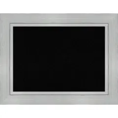 Romano Silver Wood Framed Corkboard, Black Cork