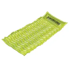 Swim Central 72" Inflatable Lime Green Bubble Swirled Swimming Pool Air Mattress Float