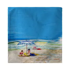 Betsy Drake Playing On The Beach Kitchen Towel