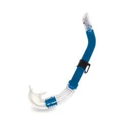 Swim Central 16" Navy Blue and Clear Semi-Dry Top Adult Sport Swimming Pool Snorkel