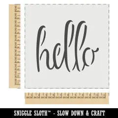 Hello Script Wall Cookie DIY Craft Reusable Stencil