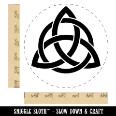 Celtic Triquetra Knot Silhouette Self-Inking Rubber Stamp for Stamping Crafting Planners Black