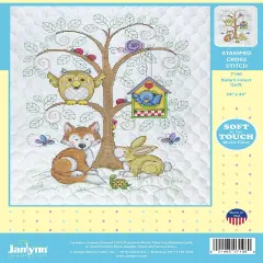 Design Works Stamped Quilt Cross Stitch Kit 34"X43"-Baby's Forest