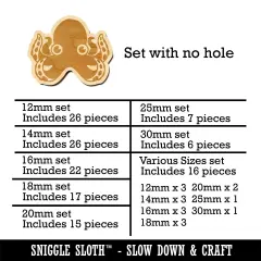 Cute Octopus Mini Wood Shape Charms Jewelry DIY Craft