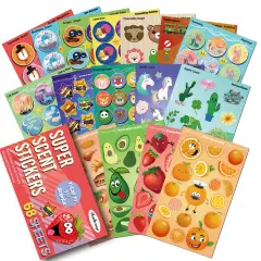 68 Sheets Scented Stickers,17 Different Scents Smelly Stickers for Kids &Teachers & Parents as Reward Stickers, Christmas Gift, Party Favor. Smelly Stickers.