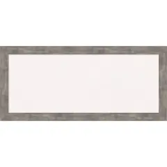 Marred Wood Framed Corkboard, White Cork Pewter