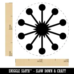 Sakura Cherry Blossom Pistil Center Self-Inking Rubber Stamp Ink Stamper for Stamping Crafting Planners Yellow