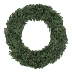 Northlight Commercial Size Canadian Pine Artificial Christmas Wreath - 8' - Unlit Green