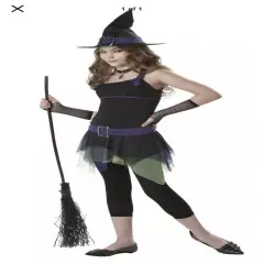 California Costume Sassy Black Witch Girl's Halloween Costume - Teen Large