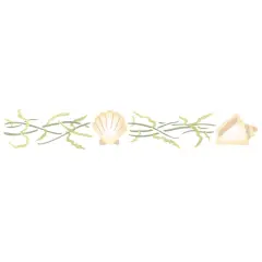 Shells and Sea Grass Wall Stencil | 3246 by Designer Stencils | Outdoor Stencils | Reusable Art Craft Stencils for Painting on Walls, Canvas, Wood | Reusable Plastic Paint Stencil for Home Makeover | Easy to Use & Clean Art Stencil
