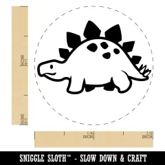 Cute Dinosaur Spiked Stegosaurus Self-Inking Rubber Stamp for Stamping Crafting Planners UV