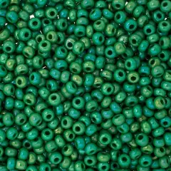 John Bead 8/0 Opaque Czech Glass Seed Beads, 500g Medium Green Rainbow