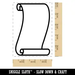 Blank Scroll Rectangle Rubber Stamp for Stamping Crafting