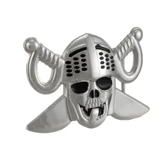 Lewd Knight Skull & Crossed Swords Belt Buckle