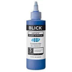 Blick Artists&rsquo; Fluid Acrylic - Fluorescent Blue, 200 ml