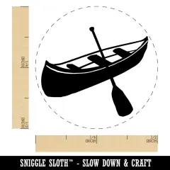 Canoe Water Boat with Paddle Self-Inking Rubber Stamp for Stamping Crafting Planners UV