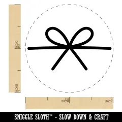 Gift Bow Self-Inking Rubber Stamp Ink Stamper for Stamping Crafting Planners Green