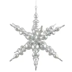 Northlight Shatterproof 3D Sunburst Snowflake Commercial Christmas Ornament - 24" - Silver