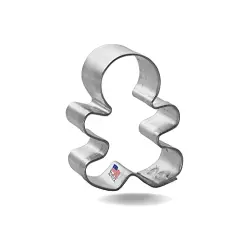 Mini Gingerbread Boy Cookie Cutter 1.5 in, CookieCutter.com, Tin Plated Steel, Handmade in the USA