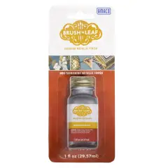 AMACO Brush N Leaf - Silver Leaf 1oz Bottle - Liquid Silver Leaf Paint for Metal Wood Ceramic and More - Interior Liquid Leaf Paint for Objects and Furniture