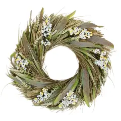 Northlight Artificial Mixed Foliage with Berries Spring Wreath - 12" Green