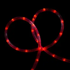 Northlight Flexible Incandescent Outdoor Christmas Rope Light - Red- 18' Clear Wire