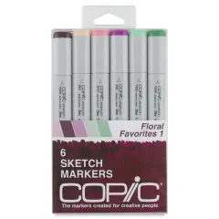 Copic Sketch Marker Set - Floral Favorites 1, Set of 6