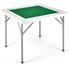 4-Player Mahjong Game Table with Iron Frame