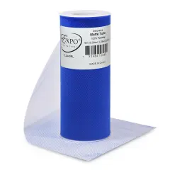 Pack of 96 Decorative Matte Tulle Spool of 6 Inch X 25 Yards Royal Blue