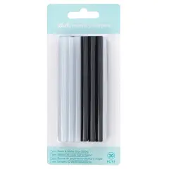 We R Creative Flow Hot Glue Sticks 30/Pkg-Black And White