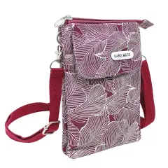 Wrapables Mini Crossbody Cell Phone Bag Front Flap / Wine