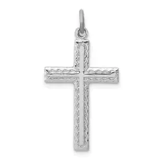Sterling Silver Cross Charm Jewerly 27mm x 16mm