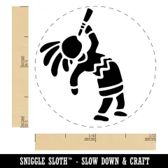 Southwestern Style Tribal Kokopelli Fertility Deity God Self-Inking Rubber Stamp Ink Stamper for Stamping Crafting Planners UV
