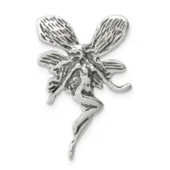 Sterling Silver Fairy Charm Faerie Pendant Jewelry 29mm x 18mm