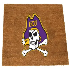 The Memory Company NCAA East Carolina Pirates Rectangular Coir Door Mat 29.5" x 19.5" Brown