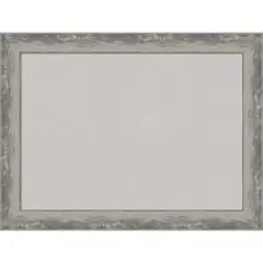 Waveline Silver Narrow Framed Corkboard, Grey Cork