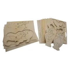 Unfinished Wood Animal Door Hangers (Pack of 24)