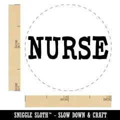 Nurse Fun Text Self-Inking Rubber Stamp for Stamping Crafting Planners Lime Green